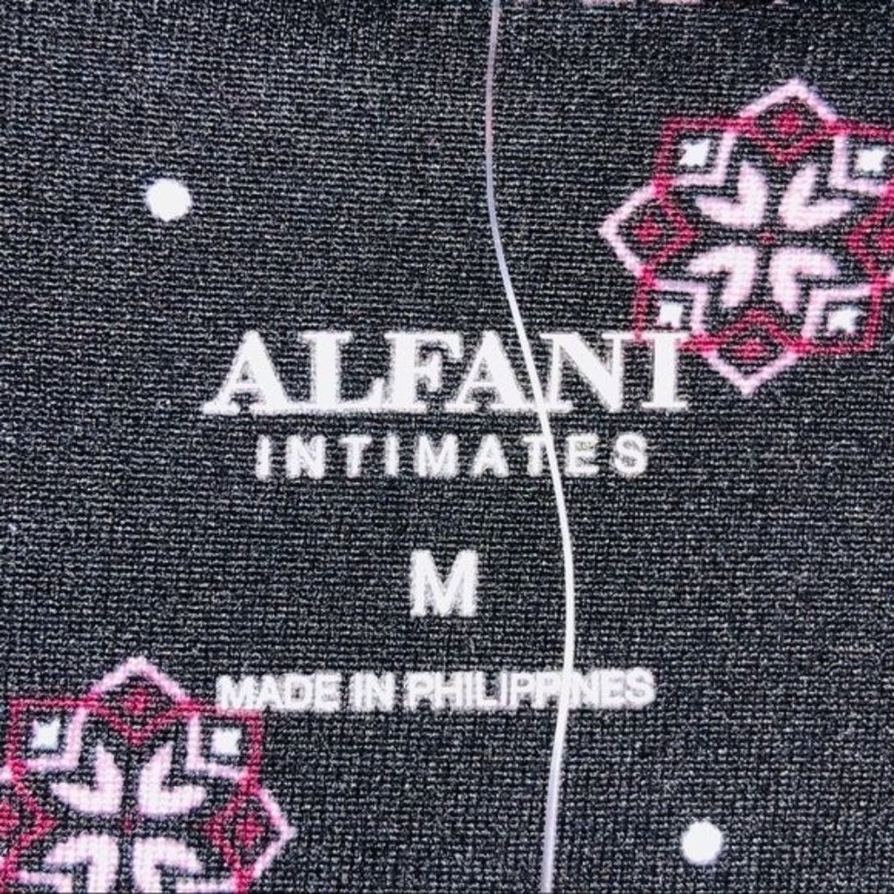Alfani Printed Super-Soft Pajama TOP, mod medallio - Picture 4 of 7